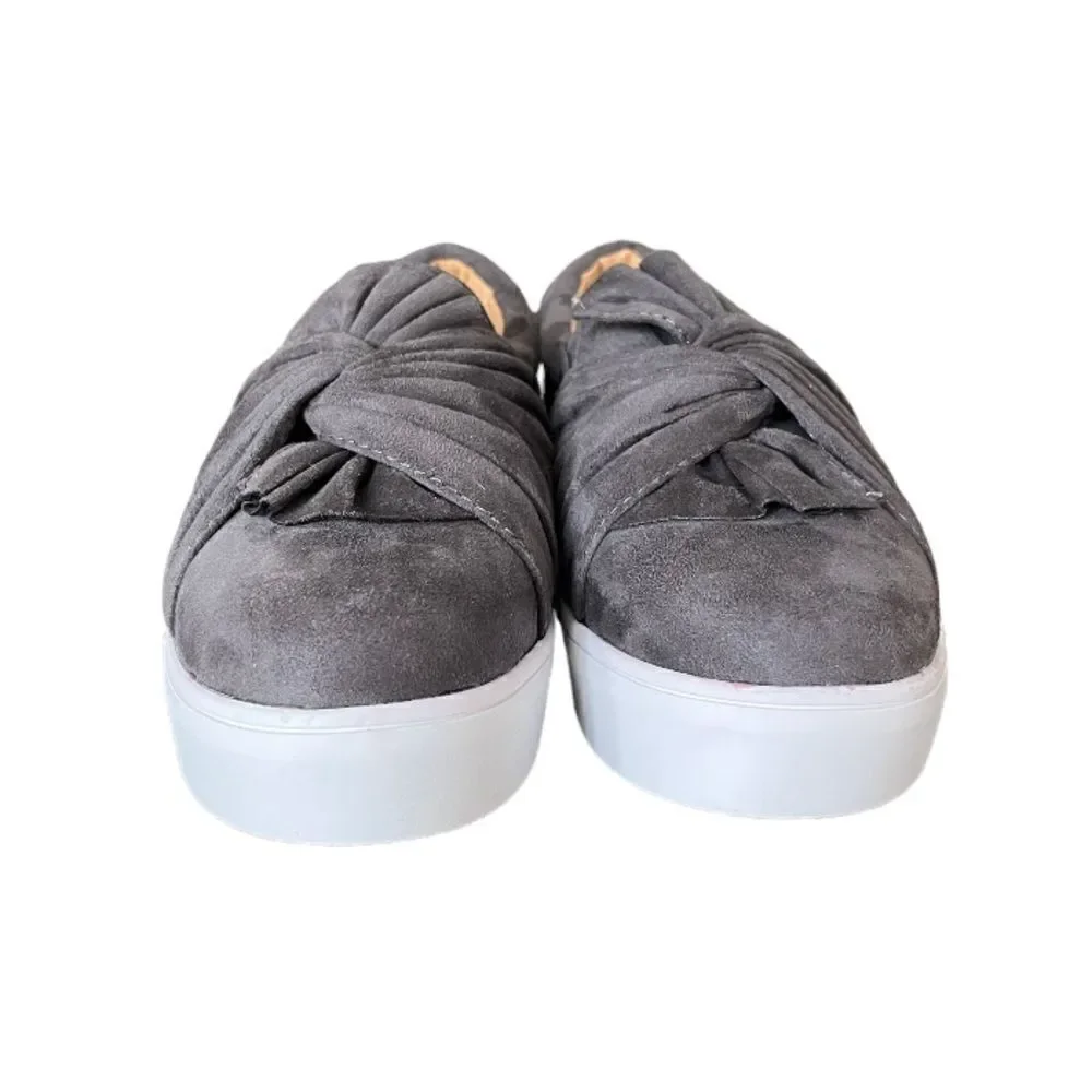 CATHERINE MALANDRINO | Suede Wrap Platform Slip-On Sneakers (8)